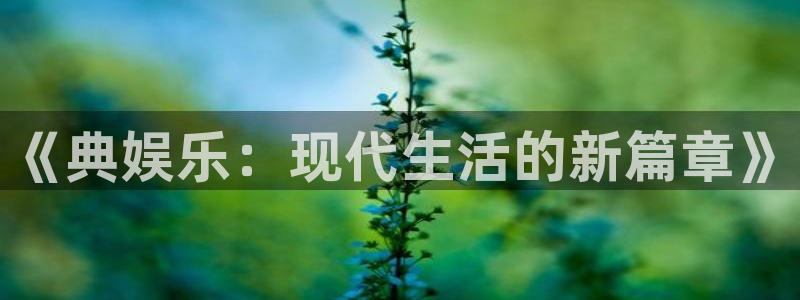 南宫大舞台：《典娱乐：现代生活的新篇章》